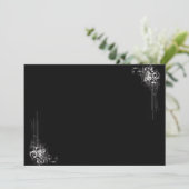 Black n White Invitation Kaart (Staand voorkant)