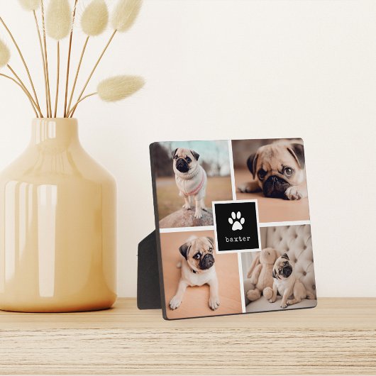 Black | Naam en foto's plakken van honden Fotoplaat