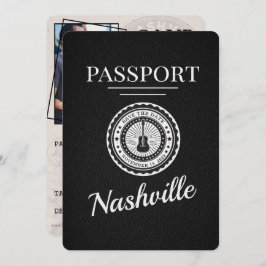 Black Nashville Passport Bewaar de datum Save The Date