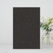 Black Natural Cork Bark look Wood Graan Briefpapier (Staand voorkant)