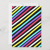 Black Neon Pink Gold glitter Roller Schaats Birthd Kaart (Achterkant)