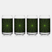 Black neon vert toile d'araignée Halloween motif (Recto)