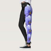 Black New Jersey Violet State Flower Leggings (Links)