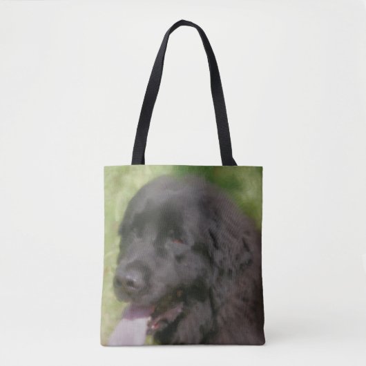 Black Newfoundland Dog Art Draagtas (Voorkant)