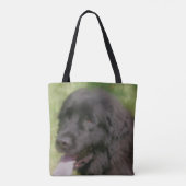 Black Newfoundland Dog Art Draagtas (Achterkant)