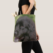 Black Newfoundland Dog Art Draagtas (Dichtbij)