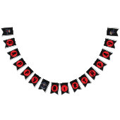 Black Ninja Birthday Party bunting banner (Alle)