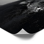 Black noir noir noir photo paysage lune Poster (Coin)