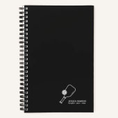 Black Noir Pickleball Paddle & Ball Persoonlijk Notitieboek (Voorkant)