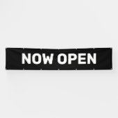 Black Now Open Banner (Horizontaal)