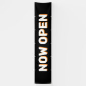 Black Now Open Banner (Verticaal)