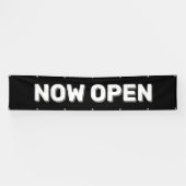 Black Now Open Banner (Horizontaal)