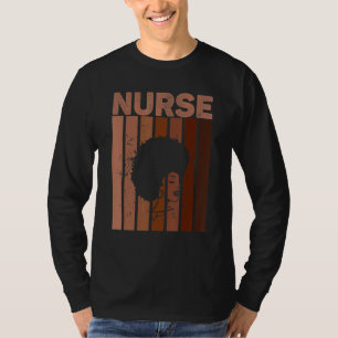 Black Nurse Afro Melanin Black History Afrikaanse T-shirt