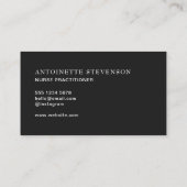 Black Nurse Practitioner Visitekaartje (Achterkant)