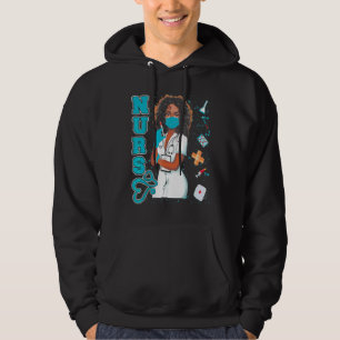 Black Nurse Uniform Face Mask Afro African Black H Hoodie