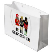 Black Nutcracker "Crushin" It" Gift Bag Groot Cadeauzakje (Achterkant Gekanteld)