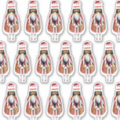 Black Nutcracker Custom-Cut Vinyl Sticker (Voorkant)