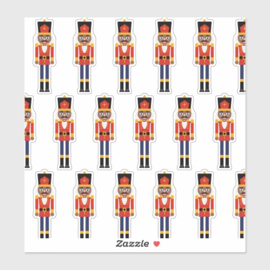 Black Nutcracker Custom-Cut Vinyl Sticker (Vel)