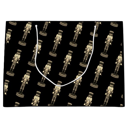 Black Nutcracker Soldaat Kerstmis | Groot Cadeauzakje (Voorkant)