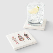 Black Nutkraker Stone Onderzetter (Zijkant)