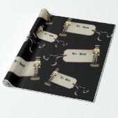 Black Nutkraker to pap kerstpapier Cadeaupapier (Uitgerold)