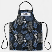 Black Ocean Seahorse All-over Print Schort (Voorkant)