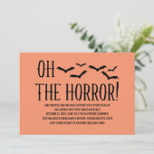 Black Oh The Horror Invitation de la fête d'Hallow (Debout devant)