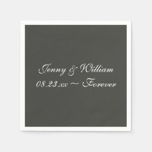 Black Olive Simple One Colour Paper Napkins Servet