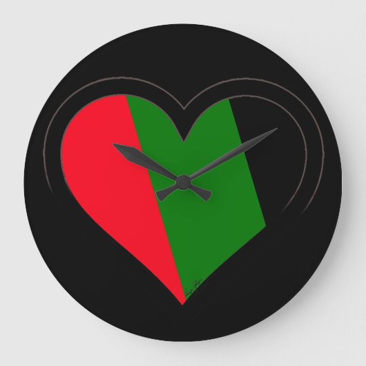 BLACK OP BLACK LOVE CLOCK GROTE KLOK (Voorkant)