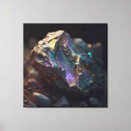 Black Opal Ore Macro Canvas Afdruk