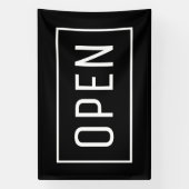 BLACK OPEN SIGN SPANDOEK (Verticaal)