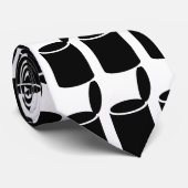 Black Open Tin Stropdas (Opgerold)