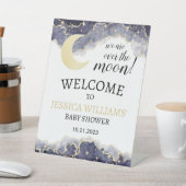 Black or lune étoiles baby shower signe de bienven (In SItu)