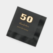 Black or nom élégante fête d'anniversaire (Gauche)