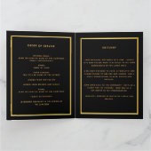 Black or photo élégant programme funéraire (Intérieur)