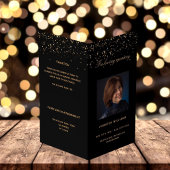 Black or photo élégant programme funéraire