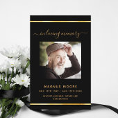 Black or photo élégant programme funéraire