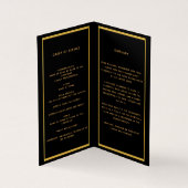 Black or photo élégant programme funéraire (Inside)
