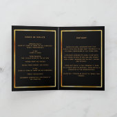 Black or photo élégant programme funéraire (Intérieur)