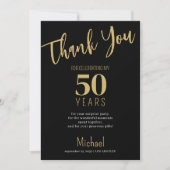 Black or tout âge fête d'anniversaire carte de rem (Devant)