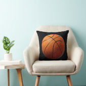 Black Orange Basketball Américain MoJo Coussin (Chaise)