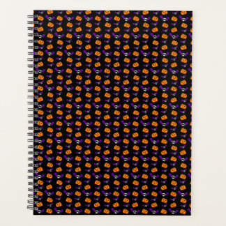 Black Orange Ghost Pumpkin Halloween Planner