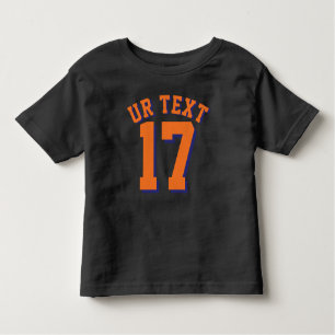 Black & Orange Toddler   Jersey Design-sport Kinder Shirts