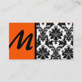 Black Oranje Damask Visitekaartjes