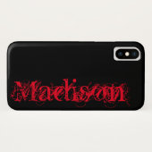 Black Oranje Gothic Persoonlijke naam Halloween Case-Mate iPhone Case (Achterkant (horizontaal))