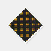 Black Oranje Polka Dot Pattern Halloween Servet (Hoek)