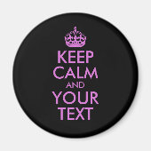 Black Orchid Keep Calm en Jouw tekst Magneet (Voorkant)