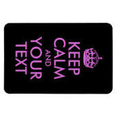 Black Orchid Keep Calm en Jouw tekst Magneet (Horizontaal)