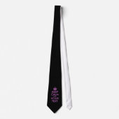 Black Orchid Keep Calm en Jouw tekst Stropdas (Voorkant)
