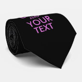 Black Orchid Keep Calm en Jouw tekst Stropdas (Opgerold)